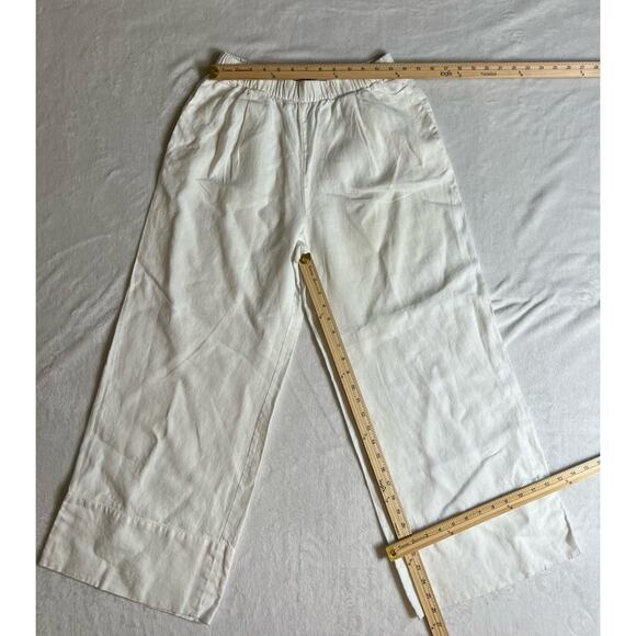 Reformation Women’s Wide Leg Linen Pants Size S White Pockets Beachy Cottagecore - Picture 6 of 7